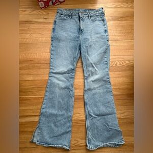 Light wash flare jeans